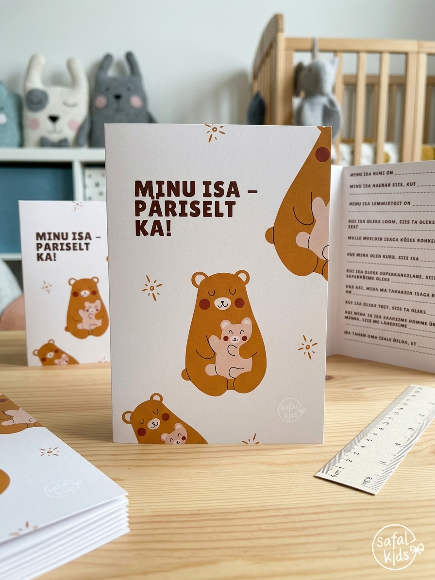 Isadepäeva kaart „Minu isa – päriselt ka!“ täidetav kaart Safal kids Isadepäeva kaart „Minu isa – päriselt ka!“ täidetav kaart Safal kids